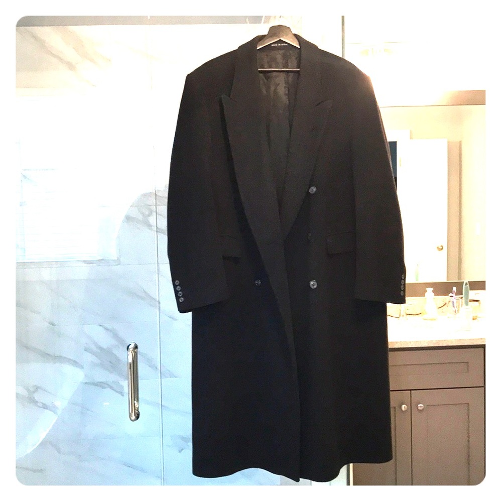 Savile Row Dark Gray Long Double Breasted Coat